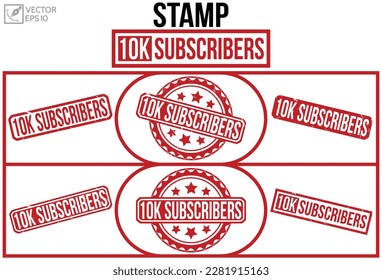 10K subscribersRed Rubber Stamp SET.