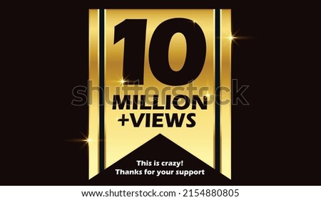 10M views celebration background design. 10 million views