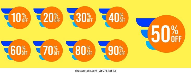 10%off 20%off 30%off 40%off 50%off 60%off 70%off 80%off 90%off ten twenty thirty forty fifty sixty seventy eighty ninety percent off 10%, 20%, 30%, 40%, 50%, 60%, 70%, 80%, 90%, sale promotion set.eps