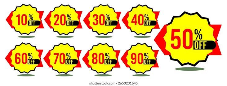 10%off 20%off 30%off 40%off 50%off 60%off 70%off 80%off 90%off ten twenty thirty forty fifty sixty seventy eighty ninety percent off, 10% 20% 30% 40% 50% 60% 70% 80% 90%, retail, discount sale set.eps