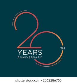 10th, 20th and 30th Years Anniversary Logo, gradient Color, Vector Template Design element for birthday, invitation, wedding, anniversary and greeting card illustration