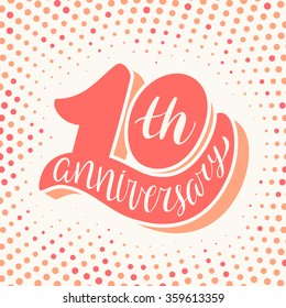 10th anniversary card.