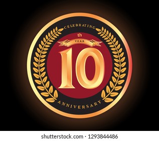 10th anniversary celebrating classic vector logo design