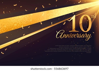 10th Anniversary Celebration Card Template