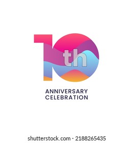 10th Anniversary Celebration design template. vector template illustration