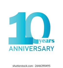 10th Anniversary Celebration Logo – Elegant and Luxury Vector Icons for Milestone Celebrations in Variants color.