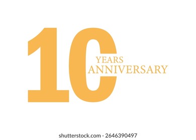 10th Anniversary Celebration Logo – Elegant and Luxury Vector Icons for Milestone Celebrations in Variants color.