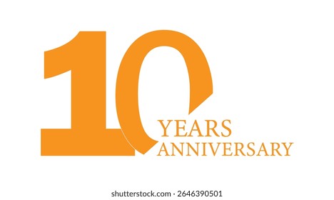 10th Anniversary Celebration Logo – Elegant and Luxury Vector Icons for Milestone Celebrations in Variants color.