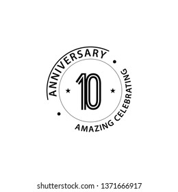 10th anniversary design template for celebration