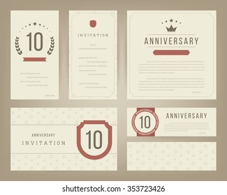 10th anniversary invitation cards template.
