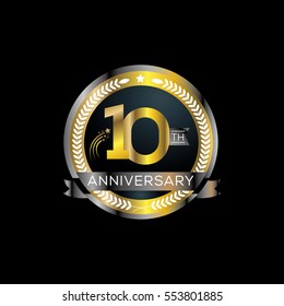 10th anniversary logo design template.