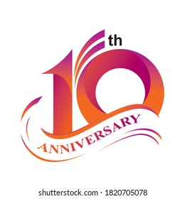 10th anniversary logo design vector