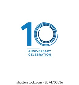 10th Anniversary Logo Template Vector Illustration Stock Vector ...