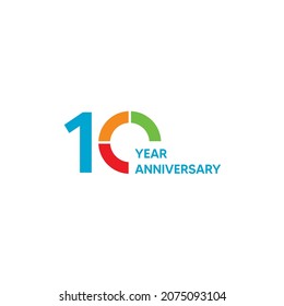 10th Anniversary Logo Template Vector Illustration Stock Vector ...