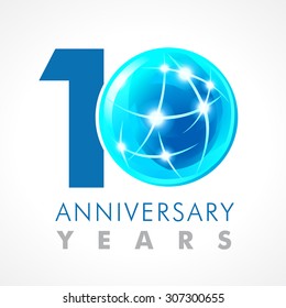 10th anniversary numbers. 10s years old logotype. Bright congrats. Isolated abstract graphic design template. Creative 0 sign, 3D digits. Up to 10%, -10% percent off discount. Congratulation concept.