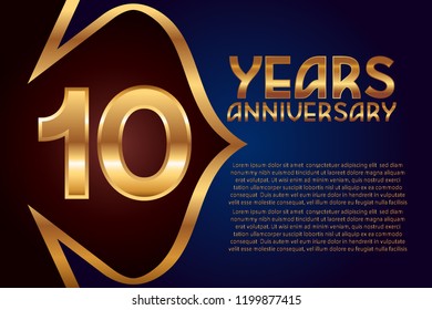 10th Anniversary numbers. background for anniversary