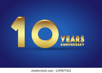 10th Anniversary numbers. background for anniversary