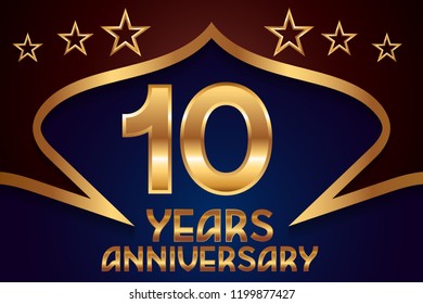 10th Anniversary numbers. background for anniversary