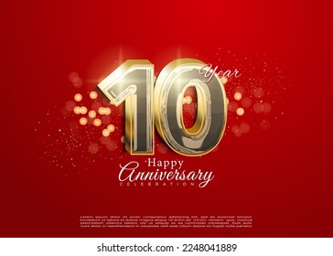 10th anniversary with transparent bubble background.