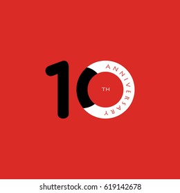 10th Anniversary vector logo template
