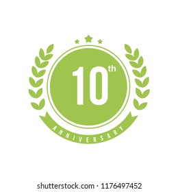 10th Anniversary Vector Template Design Illustration