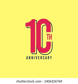 10Th Anniversary Vector Template Design Illustration