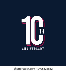 10Th Anniversary Vector Template Design Illustration