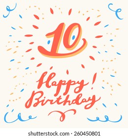 10th happy birthday card.