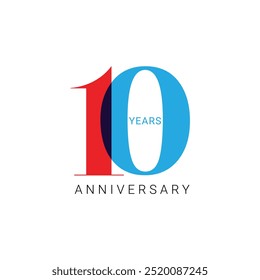 Logotipo 10th, Logotipo 10th Anniversary, 10 logotipo Vetor Template Elemento de design para um aniversário, convite, casamento, jubileu, e ilustração cartão de saudação.