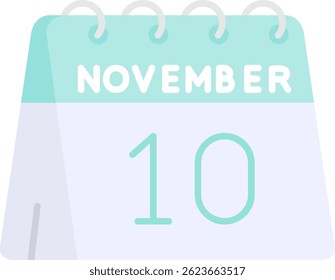 10 de Noviembre Línea Vector Icon Design