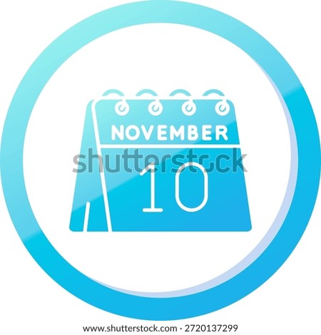 10th of November Line vector Icon Design