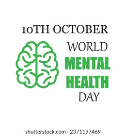 10th october world mental health day, World Mental Health day is observed every year on October 10, vector illustration..eps