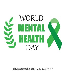 10th october world mental health day background vector illustration on white background..eps