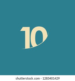 10th year anniversary celebrating vector template