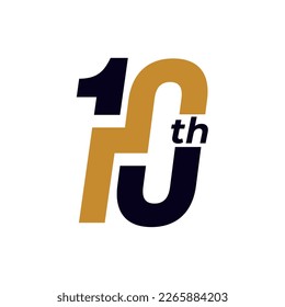 10.º aniversario celebración diseño del logo vectorial