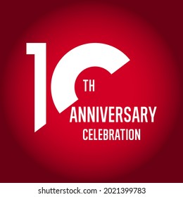 10. Jubiläum Vektorvorlage.
