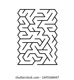 A 10x10 rectangular maze with triangular cells, no solution