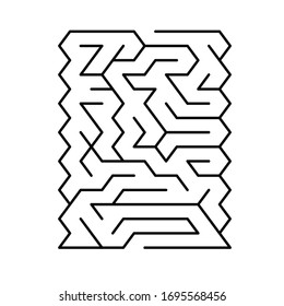A 10x10 rectangular maze with triangular cells, no solution