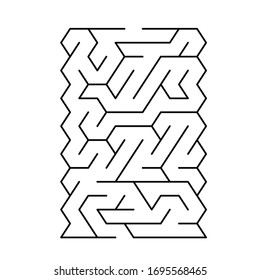 A 10x10 rectangular maze with triangular cells, no solution
