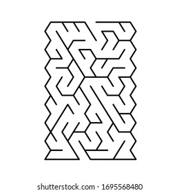 A 10x10 rectangular maze with triangular cells, no solution