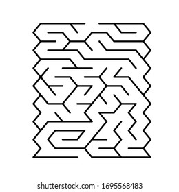 A 10x10 rectangular maze with triangular cells, no solution