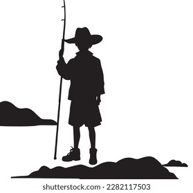 10-Year-Old Child Joyfully Capturing a Fishing Moment. 