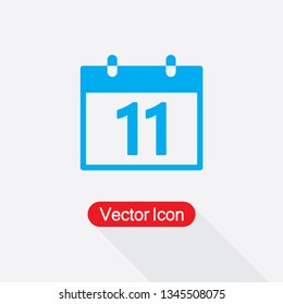 11 Calendar Icon Vector Illustration Eps10