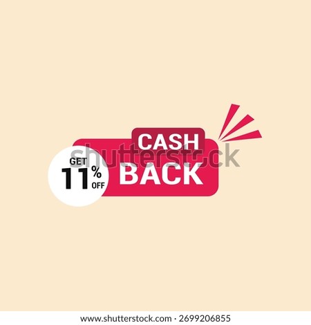 11% cash back offer icon vector a must have for savvy shoppers seeking incredible deals and discounts