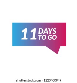 11 Days Go Labelsignbutton Vector Stock Stock Vector (Royalty Free ...