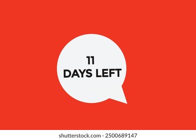 11 days left, icon, stile, timer, countdown, clock, time,  background, template, 11 days left, countdown, sticker, left banner, business, sale, label button
