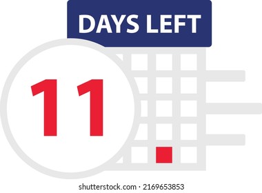 11 Days Left Vector Illustration Stock Vector (Royalty Free) 2169653853 ...