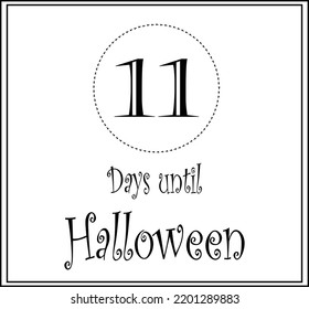 11 days until Halloween logo