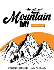 11 december world Mountain day, international mountain day social media post design