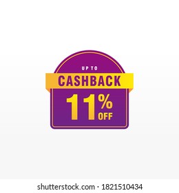11 discount, Sales Vector badges for Labels, , Stickers, Banners, Tags, Web Stickers, New offer. Discount origami sign banner